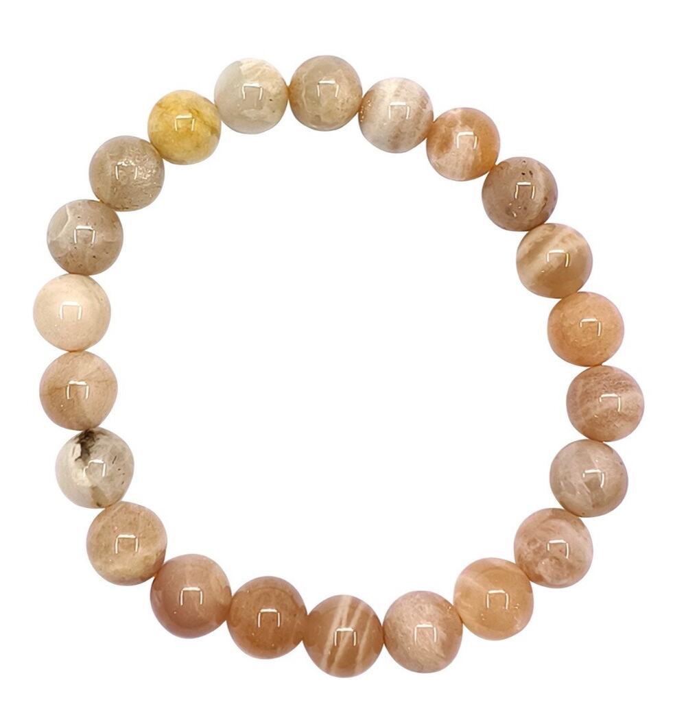 8MM Peach Moonstone Bracelet